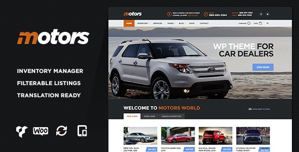 Motors 5.2.6 – Đại lý ô tô, Chủ đề WordPress rao vặt niêm yết