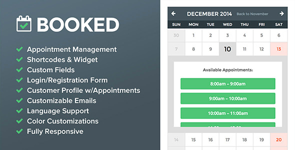 Booked Appointments 2.3.5 – Plugin đặt lịch hẹn cho WordPress