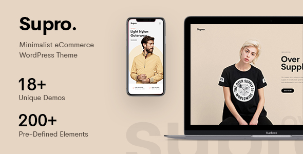 Supro 1.8.6 – Giao diện WordPress AJAX WooCommerce tối giản