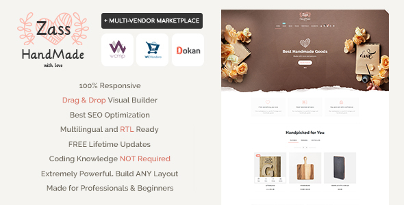 Zass 3.9.9.9 – Giao diện WooCommerce dành cho nghệ sĩ và thợ thủ công