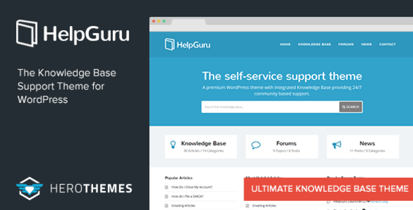 HelpGuru 1.7.5 – Giao diện WordPress Cơ sở tri thức tự phục vụ
