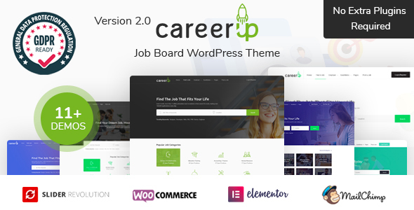 CareerUp 2.3.30 – Giao diện WordPress cho trang web việc làm