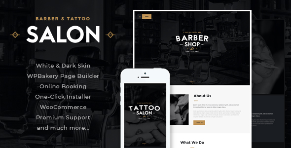 Barber 1.7 – Theme WordPress dành cho tiệm làm tóc, xăm hình và làm đẹp