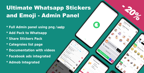 Ultimate Whatsapp Stickers and Emoji 2.0 – Bảng điều khiển quản trị+ Đã kích hoạt
