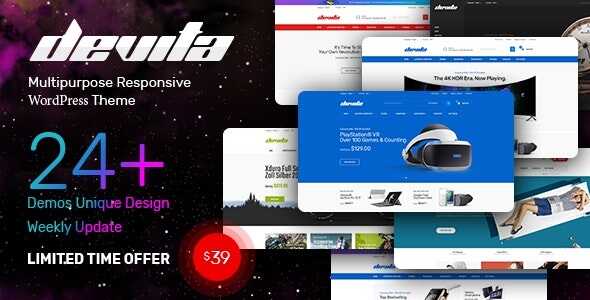Devita 1.7.2 – Website WooCommerce WP đa năng