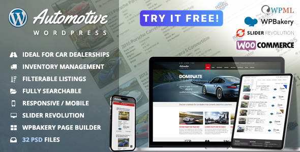 Chủ đề WordPress kinh doanh đại lý ô tô 12.1