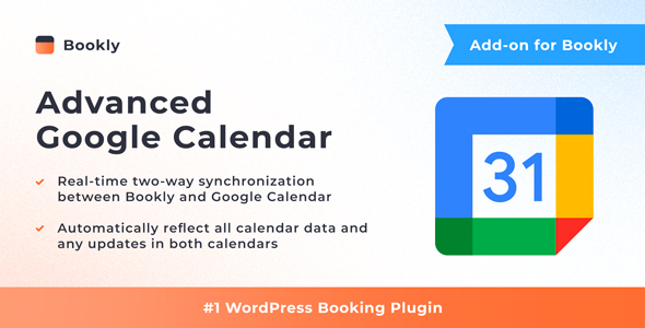 Tiện ích bổ sung Google Calendar nâng cao Bookly 2.6