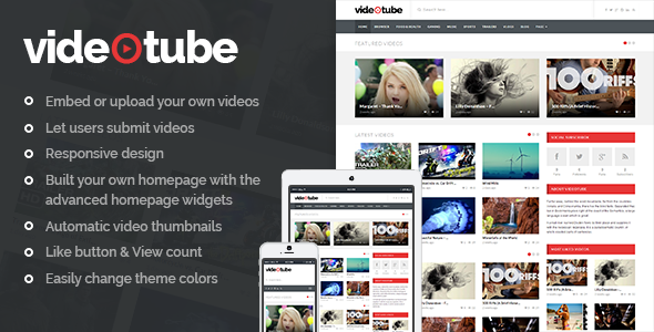 VideoTube 3.4.6 – Giao diện WordPress video đáp ứng