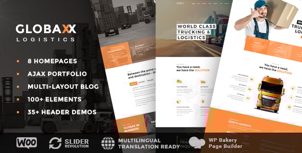 Globax 4.1 – Giao diện WordPress/Woocommerce về hậu cần