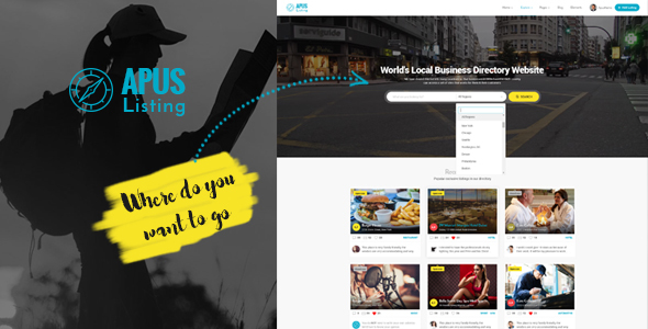 ApusListing 1.2.40 – Theme WordPress danh mục & danh sách