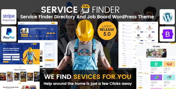 Service Finder 6.0 – Theme WordPress dành cho danh sách nhà cung cấp và doanh nghiệp