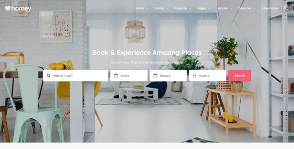 Homey 2.4.4 – Giao diện WordPress cho thuê và đặt phòng