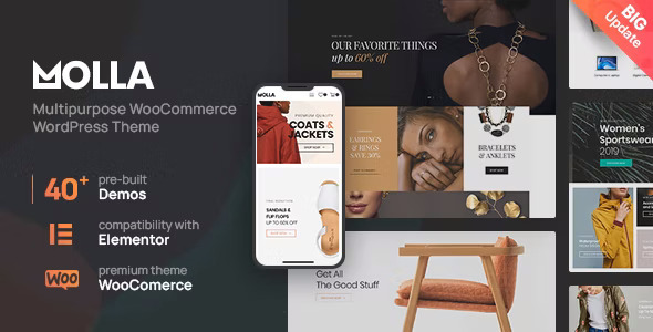 Molla 1.5.13 – Giao diện WooCommerce đa năng