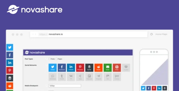 Novashare 1.5.9 – Plugin chia sẻ mạng xã hội WordPress