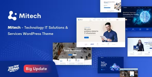 Mitech 2.0.4 – Theme WordPress về Giải pháp & Dịch vụ CNTT Công nghệ