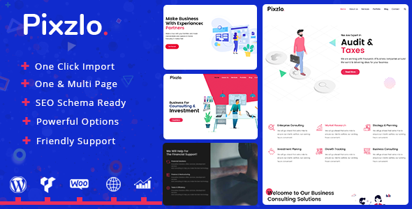 Pixzlo 1.2.0 – Theme WordPress sáng tạo dành cho chuyên gia