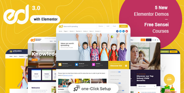 Ed School 3.20.1 – Giao diện WordPress Giáo dục