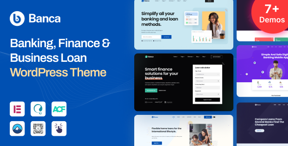 Banca 1.8.0 – Giao diện WordPress cho vay ngân hàng, tài chính và doanh nghiệp