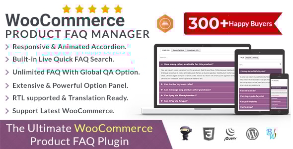 Trình quản lý câu hỏi thường gặp về sản phẩm WooCommerce 1.4.1