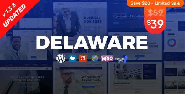 Delaware 1.3.6 – Chủ đề WordPress về Tư vấn và Tài chính