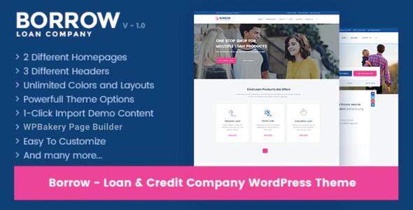Vay 1.6.9 – Giao diện WordPress đáp ứng cho công ty cho vay