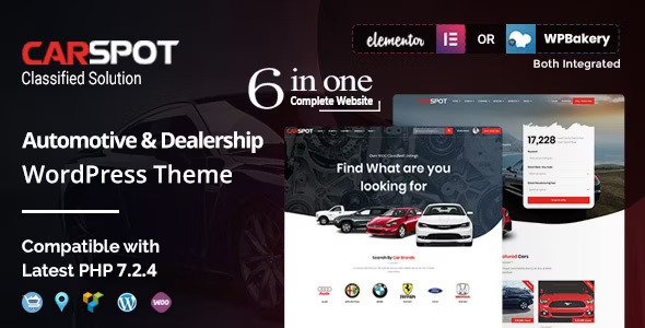 CarSpot 2.4.2 – Giao diện WordPress rao vặt dành cho đại lý ô tô