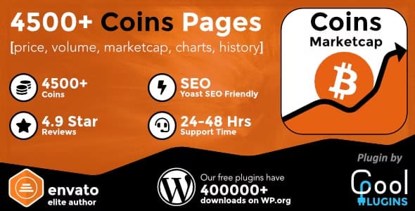 Coins MarketCap 5.6.4 – Plugin tiền điện tử WordPress