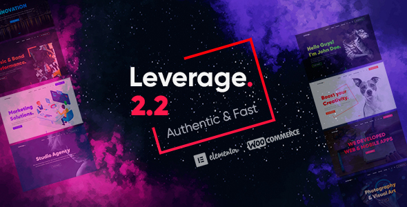Leverage 2.2.5 – Chủ đề WP cho Cơ quan Sáng tạo & Danh mục Đầu tư