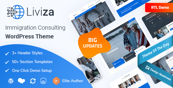 Liviza 3.6 – Trang web WordPress tư vấn di trú