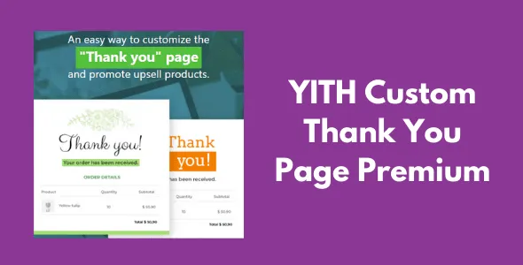 Trang cảm ơn tùy chỉnh YITH WooCommerce 3.20.0