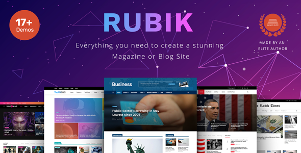 Rubik 2.9.1 – Giao diện hoàn hảo cho trang web tạp chí blog