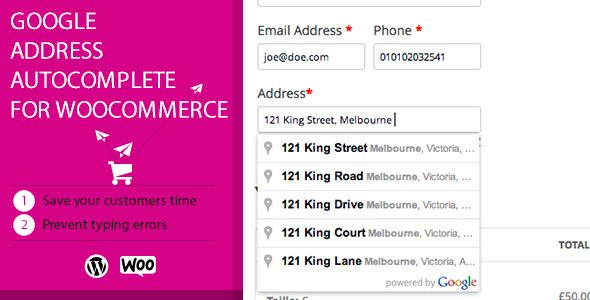 Tự động hoàn thành địa chỉ Google cho WooCommerce 2.3.4