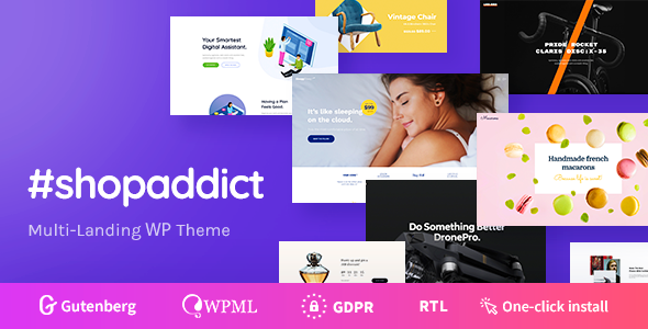 Shopaddict 1.1.3 – Trang đích WordPress để bán bất cứ thứ gì