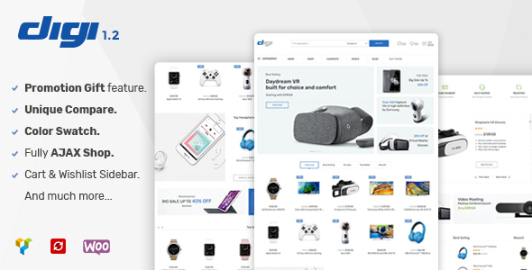 Digi 1.7.1 – Giao diện WordPress WooCommerce cho cửa hàng điện tử