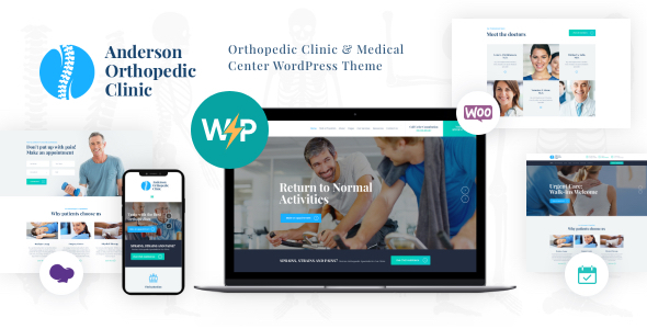 Anderson 1.4.2 – Theme WordPress cho Phòng khám chỉnh hình & Trung tâm y tế