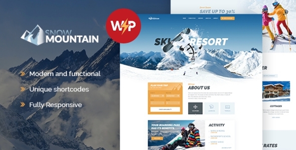 Snow Mountain 1.2.9 – Giao diện WordPress dành cho trường dạy trượt tuyết và trượt ván tuyết