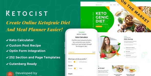 Ketocist 1.2.50 – Giao diện WordPress về chế độ ăn Keto
