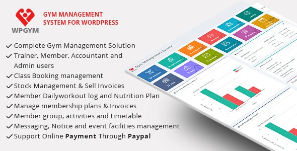 WPGYM 35.0 – Hệ thống quản lý phòng tập WordPress