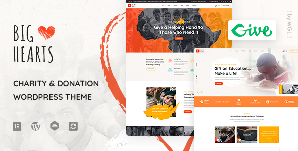 BigHearts 3.1.4 – Giao diện WordPress từ thiện và quyên góp
