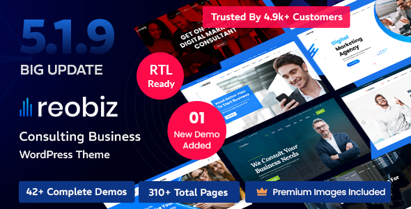 Reobiz 5.2.6 – Theme WordPress dành cho doanh nghiệp tư vấn