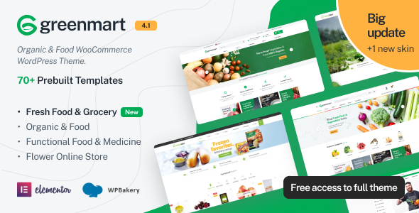 GreenMart 4.1.21 – Giao diện WordPress WooCommerce