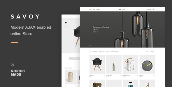 Savoy 3.0.7 – Chủ đề WooCommerce AJAX tối giản