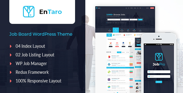Entaro 3.19 – Giao diện WordPress cho Cổng thông tin việc làm