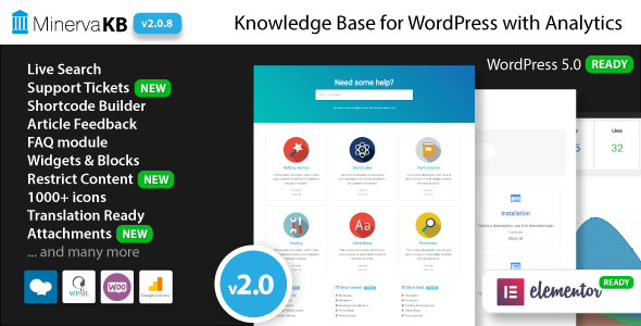 MinervaKB 2.0.8 – Cơ sở tri thức cho WordPress với Analytics
