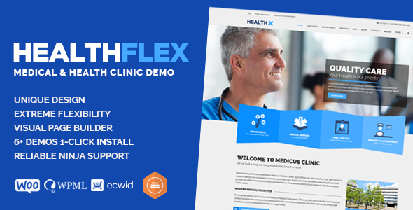 HEALTHFLEX 2.7.5 – Theme WordPress dành cho phòng khám bác sĩ và sức khỏe