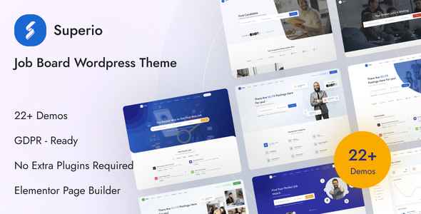 Superio 1.3.28 – Trang web WordPress về bảng việc làm