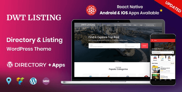 DWT Listing 3.3.6 – Chủ đề WordPress về danh mục và danh sách