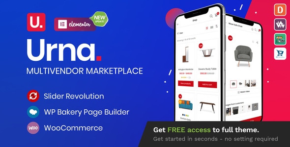 Urna 2.5.8 – Giao diện WooCommerce tất cả trong một