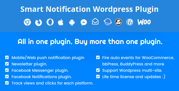 Smart Notification 9.3.9 – Plugin WordPress đẩy web và di động