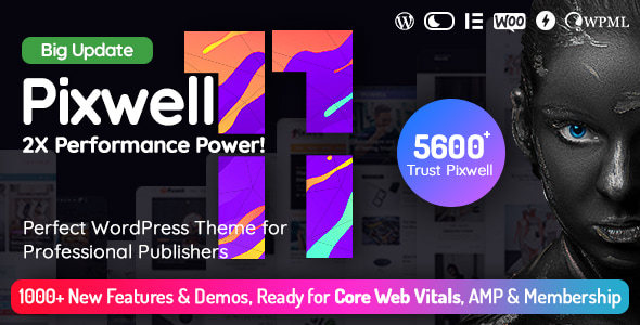 Pixwell 11.6 – Giao diện tạp chí và blog WordPress hiện đại